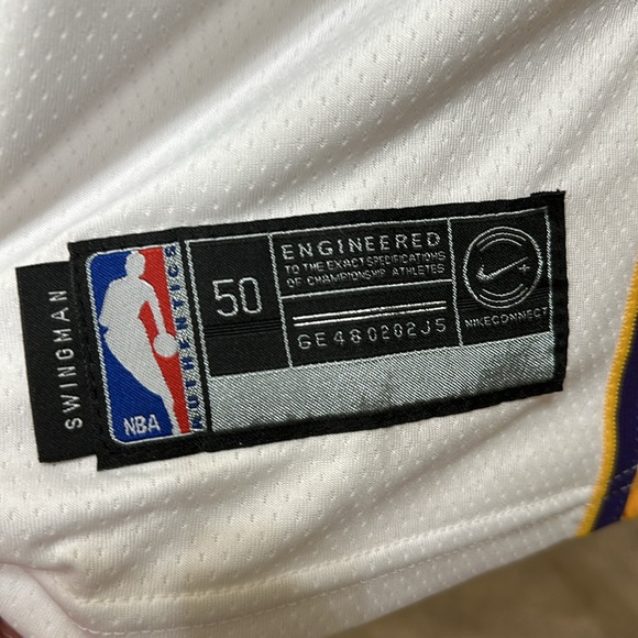 322. Kobe Bryant Lakers #24 licensed jersey size 50 new w tags Nike/wish patch - Picture 4 of 12